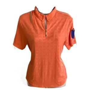 Jamie Sadock Golf Shirt -S orange ,nylon spandex